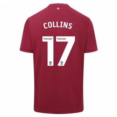 Kandiny Herren Jamilu Collins #17 Rot Auswärtstrikot Trikot 2023/24 T-Shirt