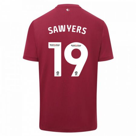 Kandiny Herren Romaine Sawyers #19 Rot Auswärtstrikot Trikot 2023/24 T-Shirt