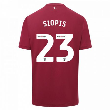 Kandiny Herren Manolis Siopis #23 Rot Auswärtstrikot Trikot 2023/24 T-Shirt