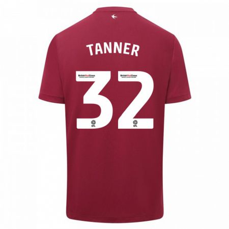 Kandiny Herren Ollie Tanner #32 Rot Auswärtstrikot Trikot 2023/24 T-Shirt