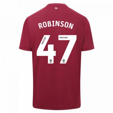 Kandiny Herren Callum Robinson #47 Rot Auswärtstrikot Trikot 2023/24 T-Shirt