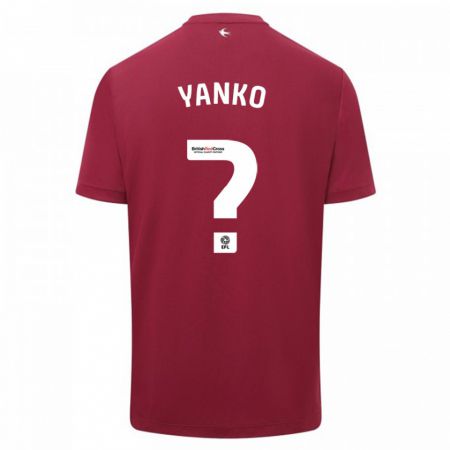 Kandiny Herren Nativ Yanko #0 Rot Auswärtstrikot Trikot 2023/24 T-Shirt