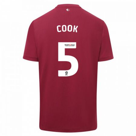 Kandiny Herren Freddie Cook #5 Rot Auswärtstrikot Trikot 2023/24 T-Shirt