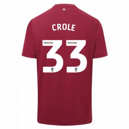 Kandiny Herren James Crole #33 Rot Auswärtstrikot Trikot 2023/24 T-Shirt
