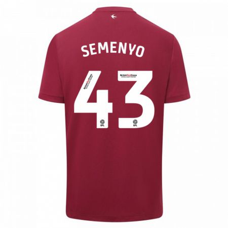 Kandiny Herren Jai Semenyo #43 Rot Auswärtstrikot Trikot 2023/24 T-Shirt