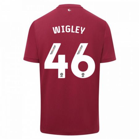 Kandiny Herren Morgan Wigley #46 Rot Auswärtstrikot Trikot 2023/24 T-Shirt