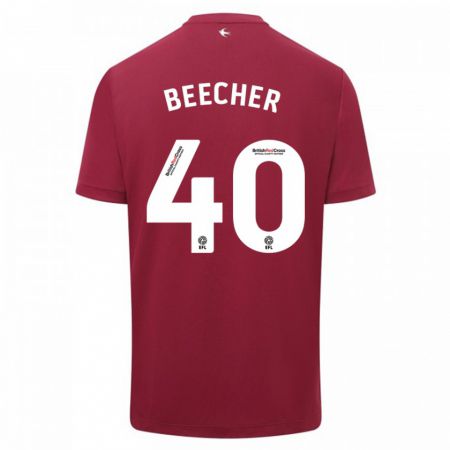 Kandiny Herren Josh Beecher #40 Rot Auswärtstrikot Trikot 2023/24 T-Shirt
