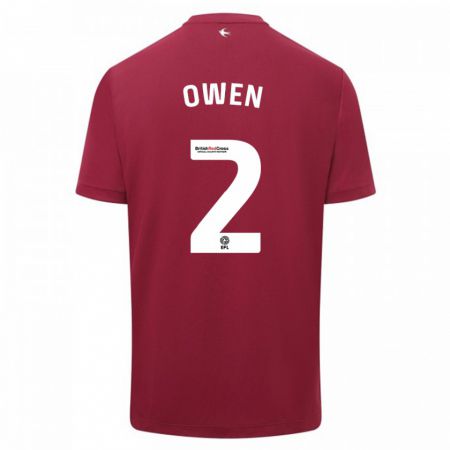 Kandiny Herren Lisa Owen #2 Rot Auswärtstrikot Trikot 2023/24 T-Shirt