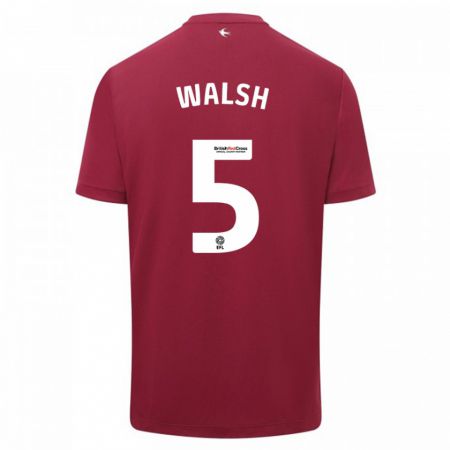 Kandiny Herren Siobhan Walsh #5 Rot Auswärtstrikot Trikot 2023/24 T-Shirt