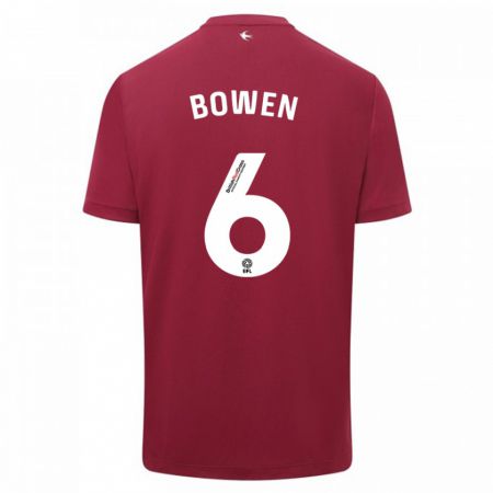 Kandiny Herren Megan Bowen #6 Rot Auswärtstrikot Trikot 2023/24 T-Shirt