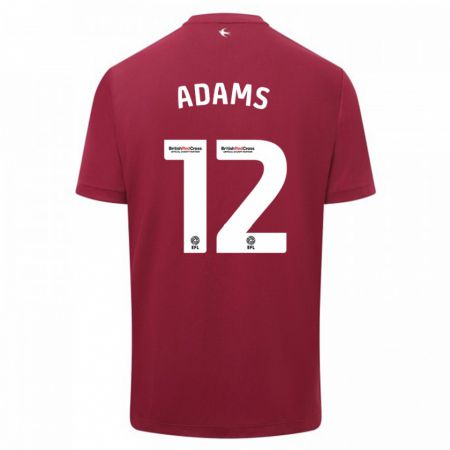 Kandiny Herren Kelly Adams #12 Rot Auswärtstrikot Trikot 2023/24 T-Shirt