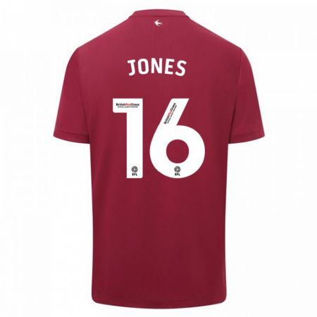 Kandiny Herren Ellie Jones #16 Rot Auswärtstrikot Trikot 2023/24 T-Shirt