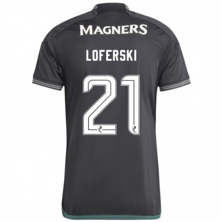 Kandiny Herren Kit Loferski #21 Schwarz Auswärtstrikot Trikot 2023/24 T-Shirt