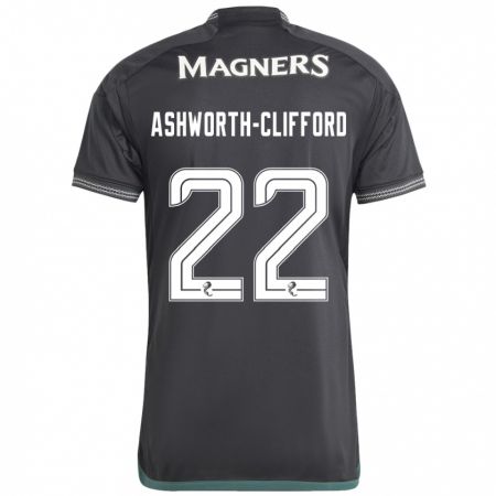 Kandiny Herren Lucy Ashworth-Clifford #22 Schwarz Auswärtstrikot Trikot 2023/24 T-Shirt