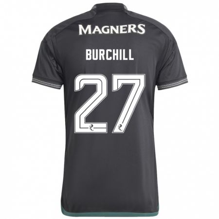 Kandiny Herren Tiree Burchill #27 Schwarz Auswärtstrikot Trikot 2023/24 T-Shirt