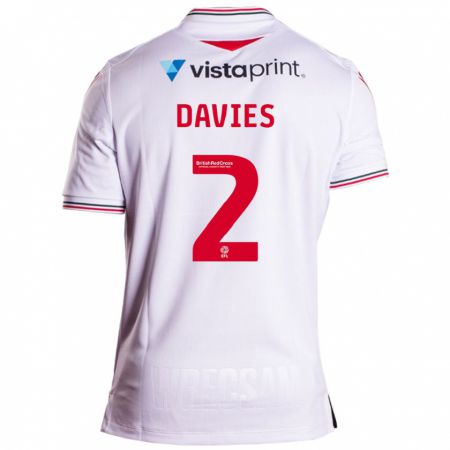 Kandiny Herren Phoebe Davies #2 Weiß Auswärtstrikot Trikot 2023/24 T-Shirt