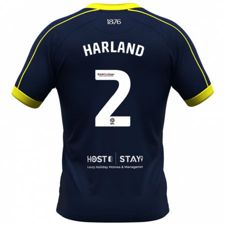 Kandiny Herren Jane Harland #2 Marine Auswärtstrikot Trikot 2023/24 T-Shirt