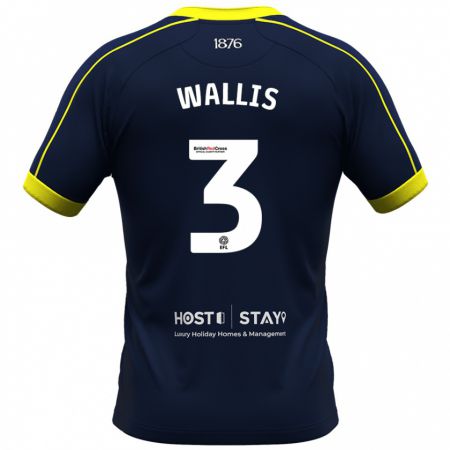 Kandiny Herren Emma Wallis #3 Marine Auswärtstrikot Trikot 2023/24 T-Shirt