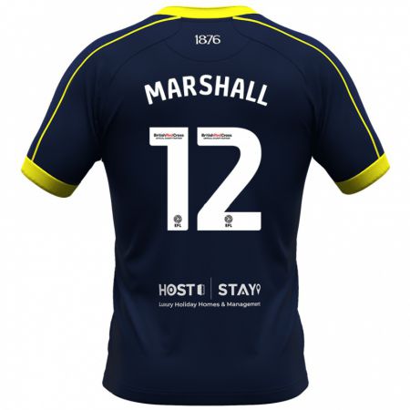 Kandiny Herren Eve Marshall #12 Marine Auswärtstrikot Trikot 2023/24 T-Shirt