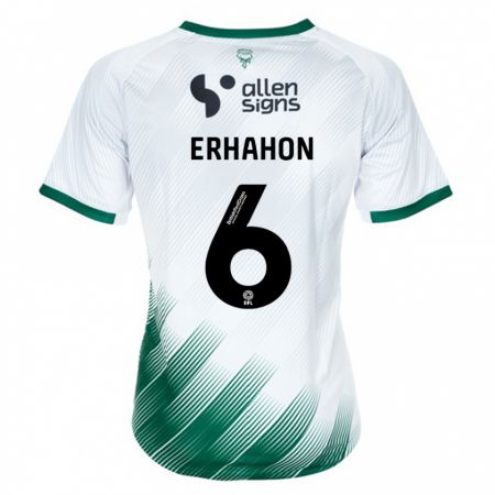 Kandiny Herren Ethan Erhahon #6 Weiß Auswärtstrikot Trikot 2023/24 T-Shirt