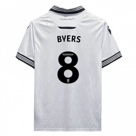Kandiny Herren George Byers #8 Weiß Auswärtstrikot Trikot 2023/24 T-Shirt