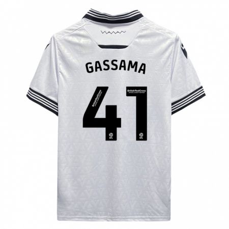 Kandiny Herren Djeidi Gassama #41 Weiß Auswärtstrikot Trikot 2023/24 T-Shirt