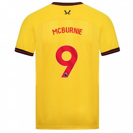 Kandiny Herren Oli Mcburnie #9 Gelb Auswärtstrikot Trikot 2023/24 T-Shirt