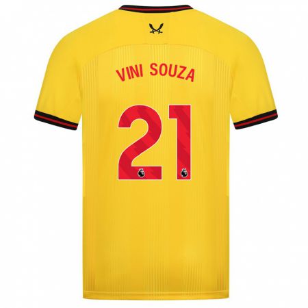 Kandiny Herren Vini Souza #21 Gelb Auswärtstrikot Trikot 2023/24 T-Shirt