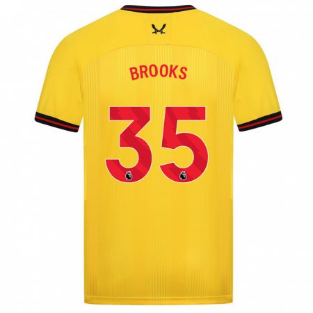 Kandiny Herren Andre Brooks #35 Gelb Auswärtstrikot Trikot 2023/24 T-Shirt