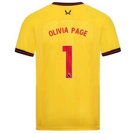 Kandiny Herren Olivia Page #1 Gelb Auswärtstrikot Trikot 2023/24 T-Shirt