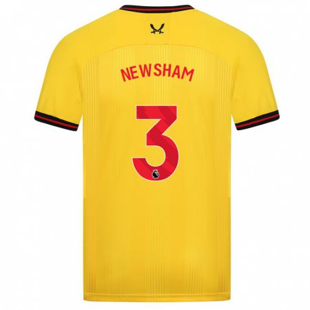 Kandiny Herren Charlotte Newsham #3 Gelb Auswärtstrikot Trikot 2023/24 T-Shirt