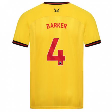 Kandiny Herren Sophie Barker #4 Gelb Auswärtstrikot Trikot 2023/24 T-Shirt