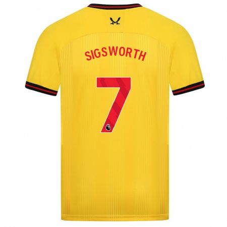 Kandiny Herren Jess Sigsworth #7 Gelb Auswärtstrikot Trikot 2023/24 T-Shirt