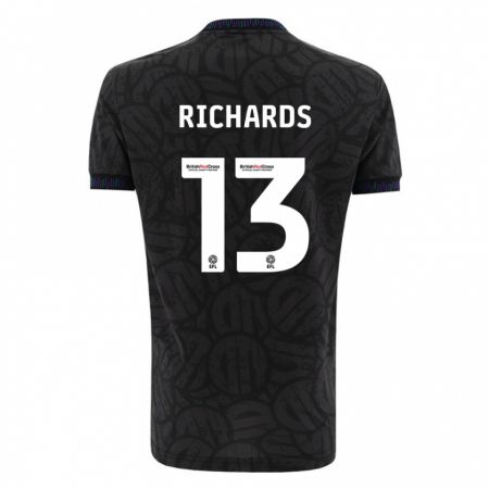 Kandiny Herren Harvey Wiles-Richards #13 Schwarz Auswärtstrikot Trikot 2023/24 T-Shirt