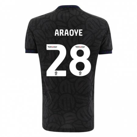 Kandiny Herren Raphael Araoye #28 Schwarz Auswärtstrikot Trikot 2023/24 T-Shirt