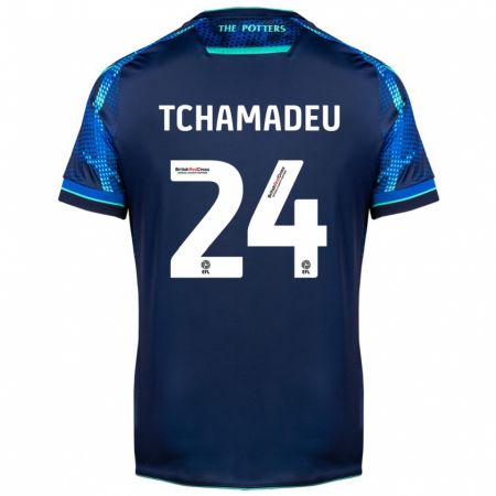 Kandiny Herren Junior Tchamadeu #24 Marine Auswärtstrikot Trikot 2023/24 T-Shirt