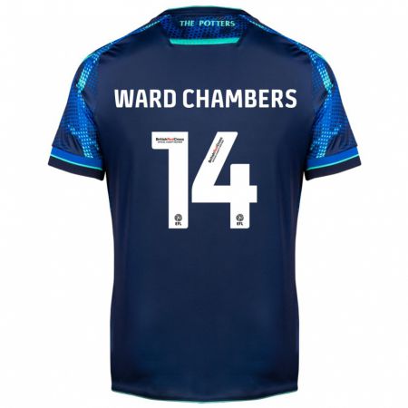 Kandiny Herren Courtnay Ward-Chambers #14 Marine Auswärtstrikot Trikot 2023/24 T-Shirt