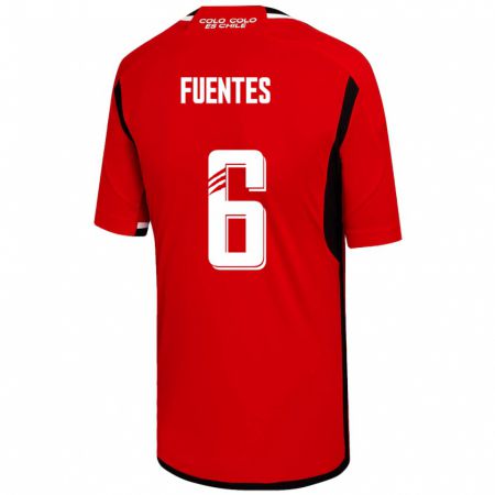 Kandiny Herren César Fuentes #6 Rot Auswärtstrikot Trikot 2023/24 T-Shirt