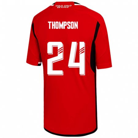 Kandiny Herren Jordhy Thompson #24 Rot Auswärtstrikot Trikot 2023/24 T-Shirt