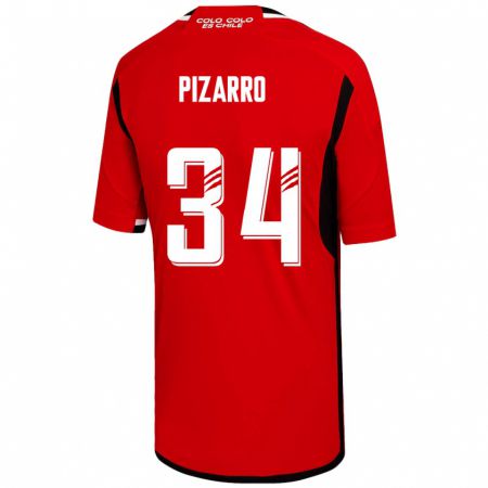 Kandiny Herren Vicente Pizarro #34 Rot Auswärtstrikot Trikot 2023/24 T-Shirt