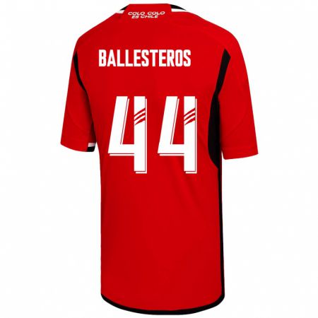 Kandiny Herren Martín Ballesteros #44 Rot Auswärtstrikot Trikot 2023/24 T-Shirt