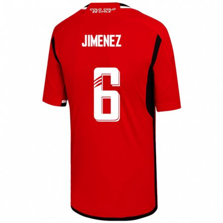 Kandiny Herren Yastin Jiménez #6 Rot Auswärtstrikot Trikot 2023/24 T-Shirt