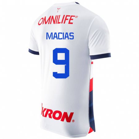 Kandiny Herren José Juan Macías #9 Weiß Auswärtstrikot Trikot 2023/24 T-Shirt