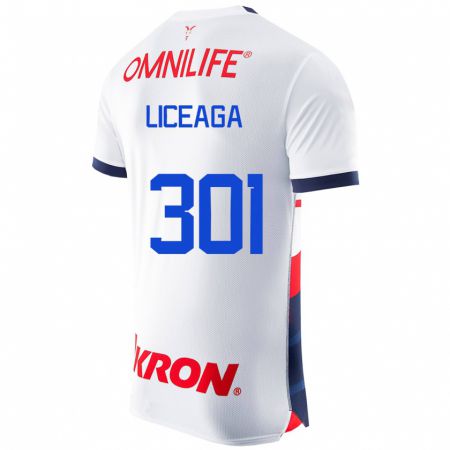 Kandiny Herren Juan Liceaga #301 Weiß Auswärtstrikot Trikot 2023/24 T-Shirt