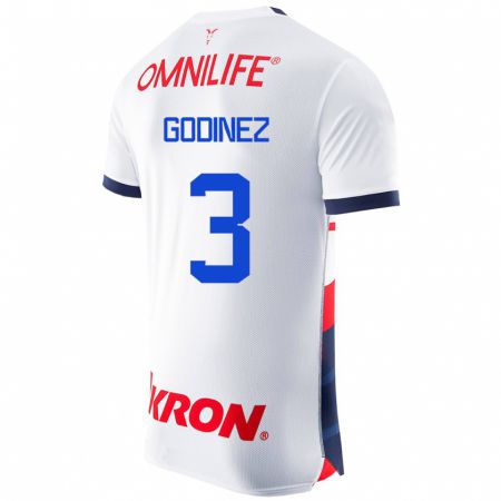 Kandiny Herren Damaris Godínez #3 Weiß Auswärtstrikot Trikot 2023/24 T-Shirt