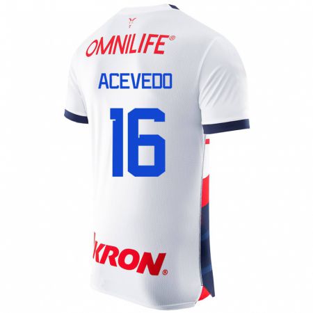 Kandiny Herren Victoria Acevedo #16 Weiß Auswärtstrikot Trikot 2023/24 T-Shirt