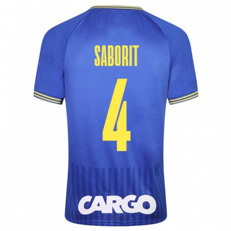 Kandiny Herren Enric Saborit #4 Blau Auswärtstrikot Trikot 2023/24 T-Shirt