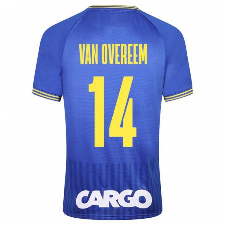 Kandiny Herren Joris Van Overeem #14 Blau Auswärtstrikot Trikot 2023/24 T-Shirt