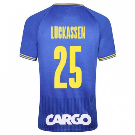 Kandiny Herren Derrick Luckassen #25 Blau Auswärtstrikot Trikot 2023/24 T-Shirt