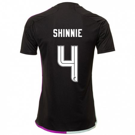 Kandiny Herren Graeme Shinnie #4 Schwarz Auswärtstrikot Trikot 2023/24 T-Shirt